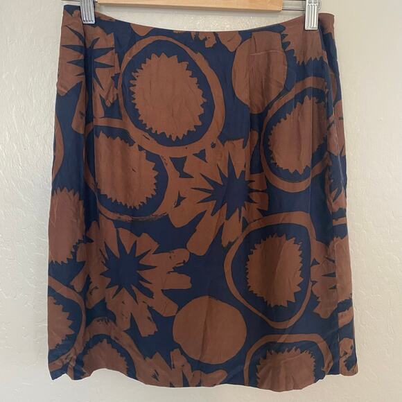 Vintage Saks Fifth Avenue 100% Silk Wrap Skirt Womens Size Medium Mini - Picture 2 of 4